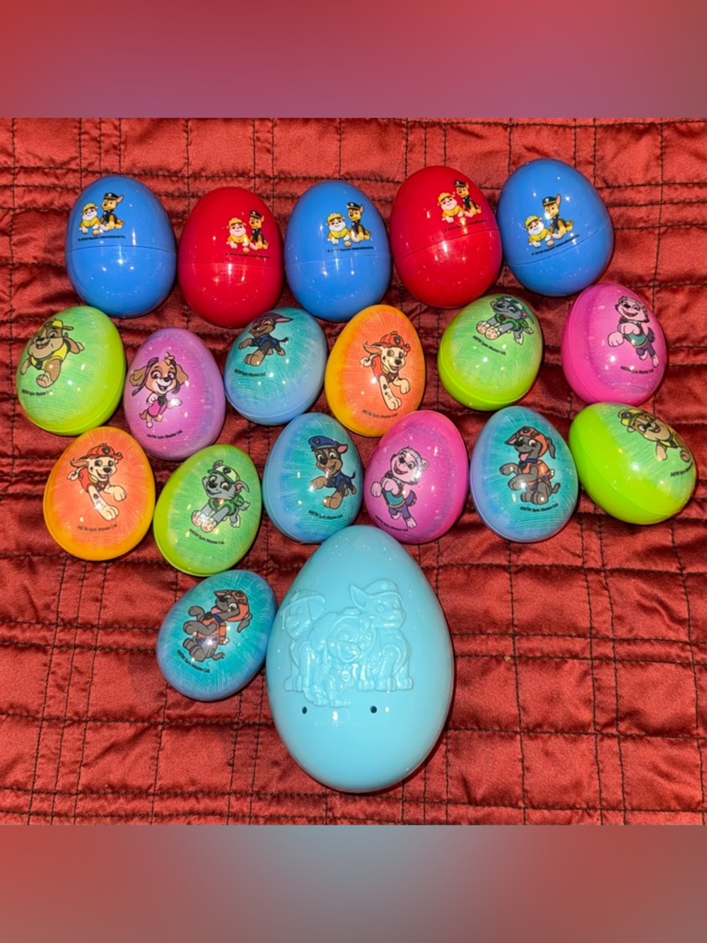 Paw Patrol Plastic Fillable Easter Eggs, 19ct